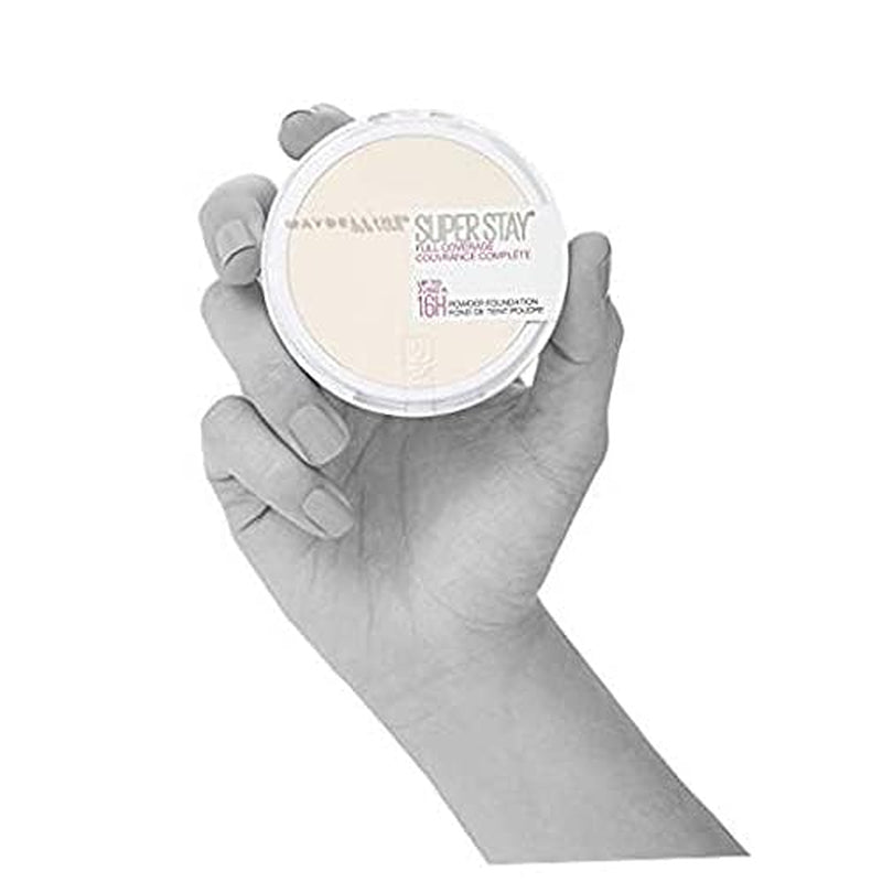 Maybelline Super Stay Full Coverage Powder Foundation Makeup, up to 16 Hour Wear, Soft, Creamy Matte Foundation, Fair Porcelain, 1 Count