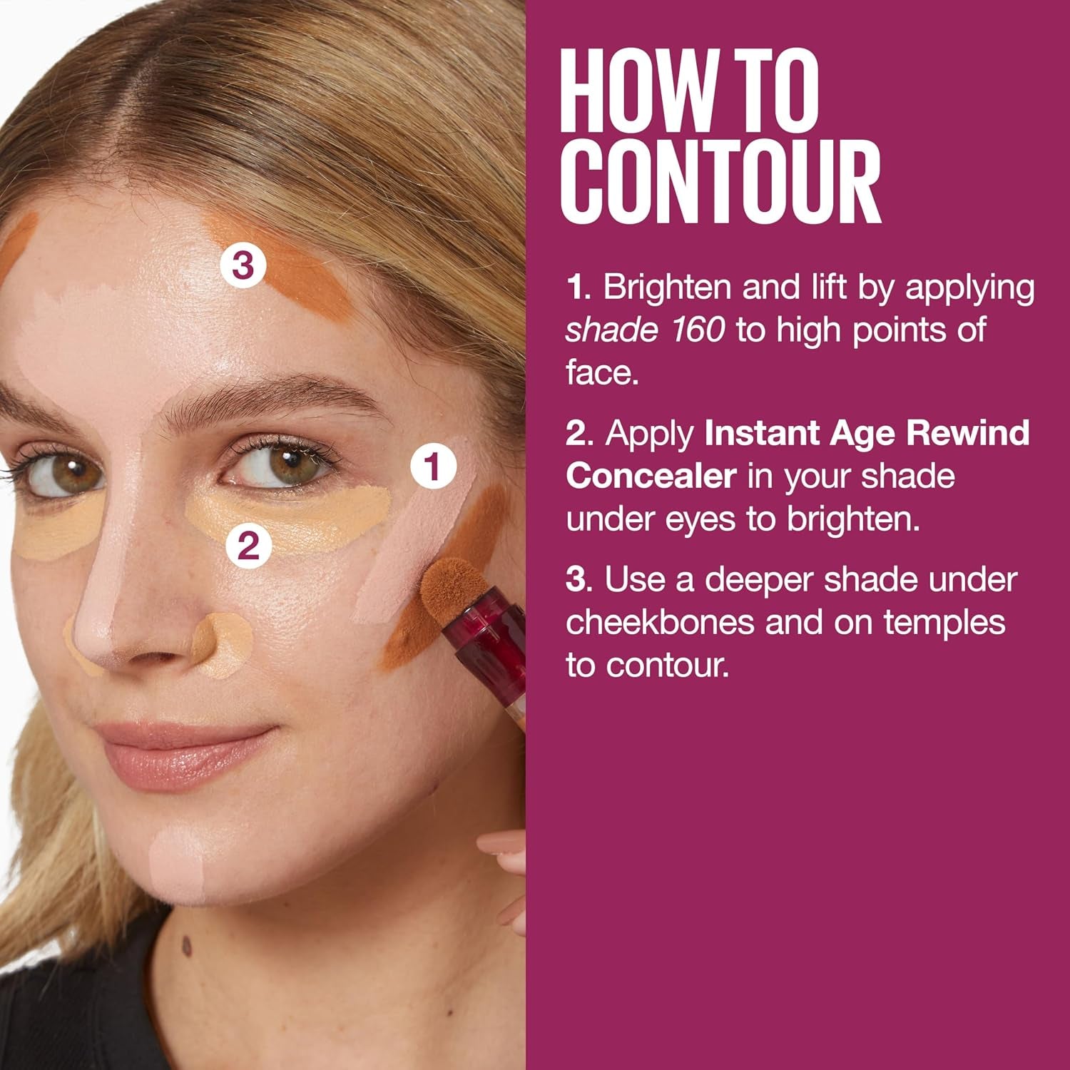 Maybelline Instant Age Rewind Instant Eraser Multi-Use Concealer, Crease-Resistant Coverage, up to 12HR Moisturizing Wear, 143, 1 Count