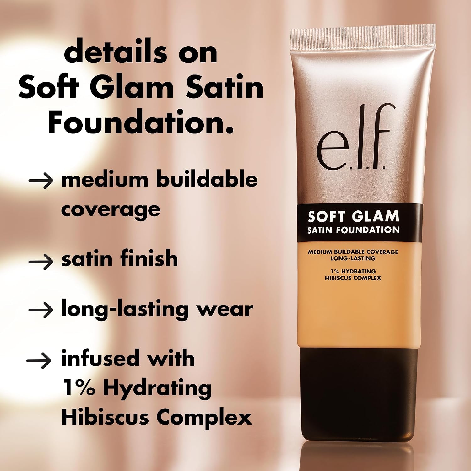 Soft Glam Foundation, 25 Light Neutral | Medium Coverage, Long-Lasting & Buildable Foundation for a Smooth, Satin Finish, Vegan & Cruelty-Free
