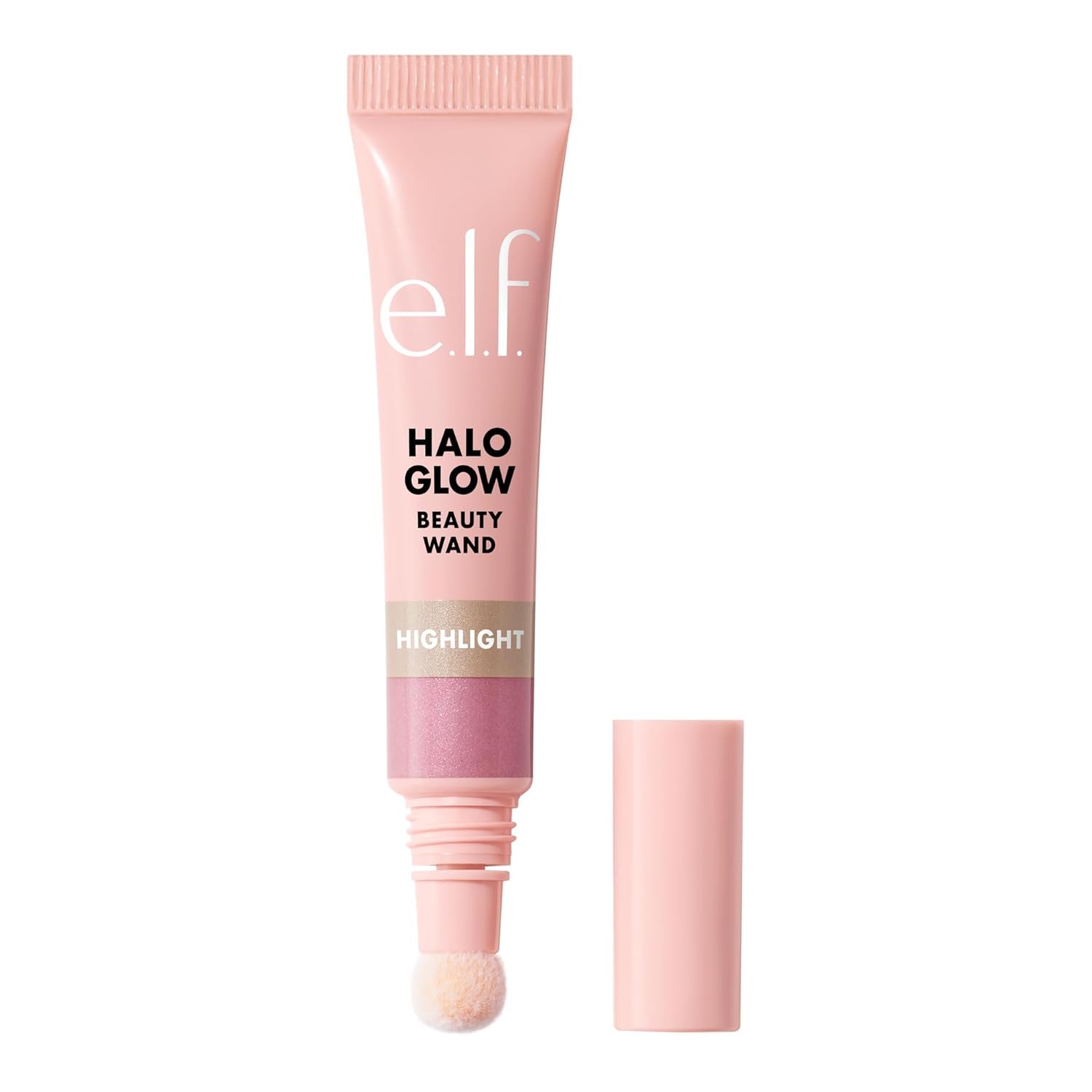 Halo Glow Highlight Beauty Wand, Liquid Highlighter Wand for Luminous, Glowing Skin, Buildable Formula, Vegan & Cruelty-Free, Pink Prism
